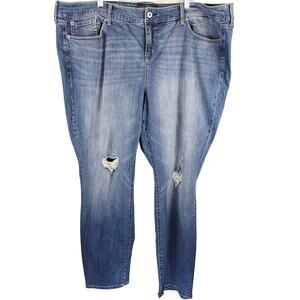 Torrid Winter Premium Skinny Whiskering Distressed Womens Jeans 26